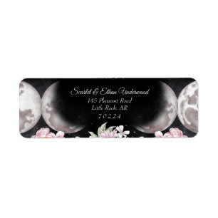 Night Sky Boho Triple Moon Adresse de retour