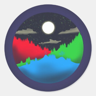 Night Sky Classic Round Sticker