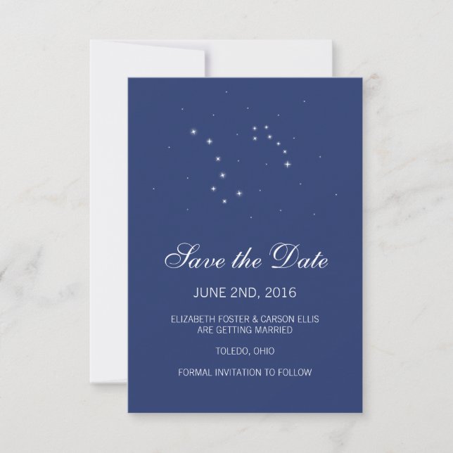 Night Sky Constellations Save the Date (Front)