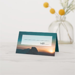 Night Sky Elegant Stars Galaxy Mountain Wedding Place Card