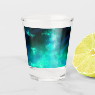 Night Sky Emerald  Clear Shot Glass