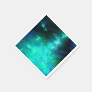 Night Sky Emerald Green Paper Napkin