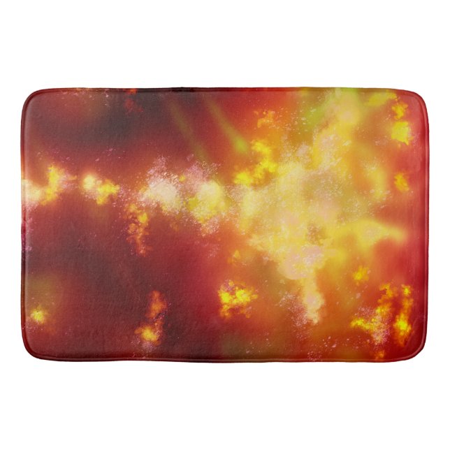 Night Sky Flame Bath Mat (Front)