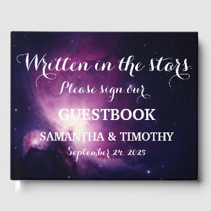 Night Sky Galaxy Stars Space Modern Universe Guest Book