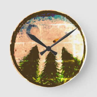 "Night Sky" Hand Drawn Round Clock