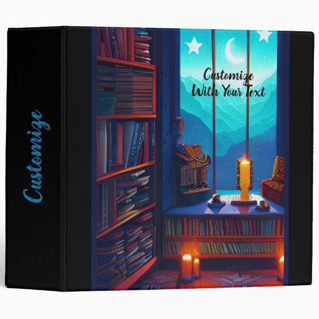 Night Sky Library Binder (Front/Spine)