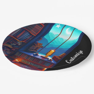 Night Sky Library  Paper Plate