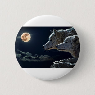 Night Sky Lights Moon Stars Astronomy Space 2 Inch Round Button