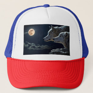 Night Sky Lights Moon Stars Astronomy Space Trucker Hat