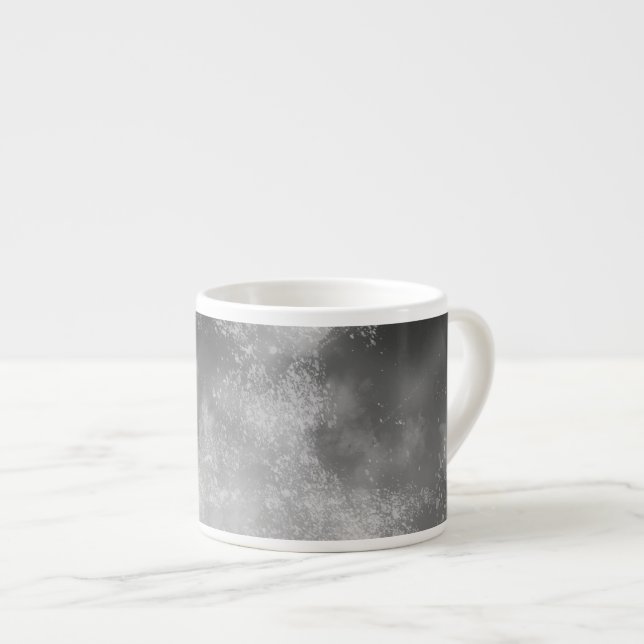 Night Sky Monochrome Gray  Espresso Cup (Front Right)