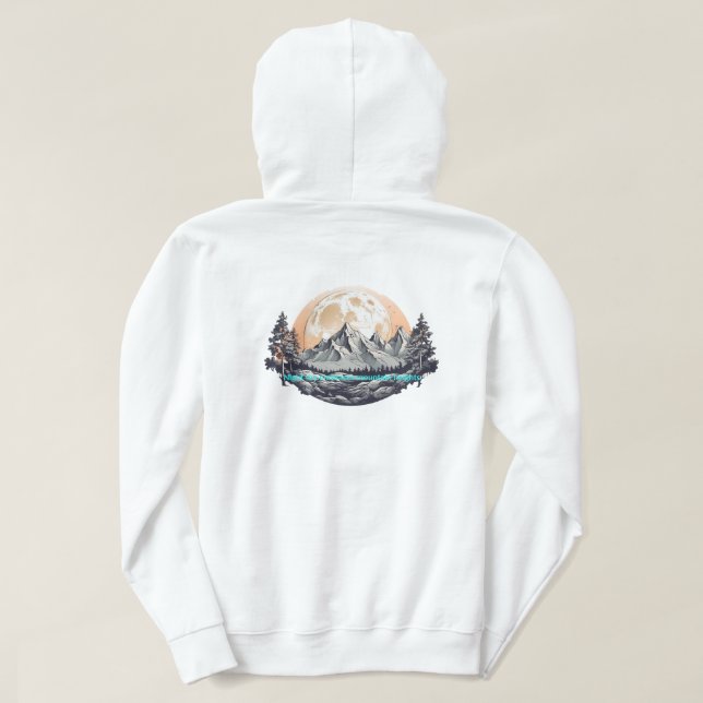 Night Sky Mountain Heights Hoodie (Design Back)