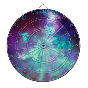 Night Sky Neon Lights Dartboard