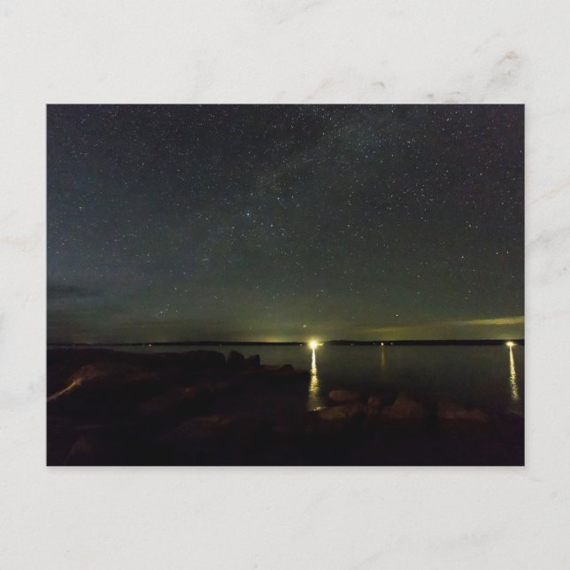 Night Sky Over Gouldsboro Bay, Maine Postcard (Front)