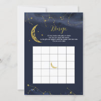 Night Sky Over the Moon Baby Shower Bingo Game