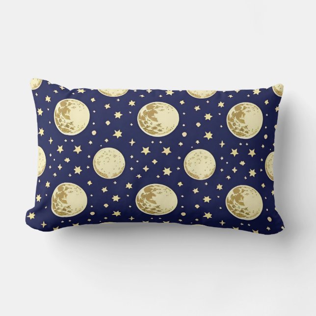 Night Sky Pattern Lumbar Pillow (Front)