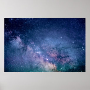 Night Sky Stars Modern Photography Poster