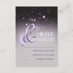 Night Sky Stars Wedding RSVP Cards