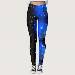 night sky Thunder_Cove  holiday black/blue Leggings