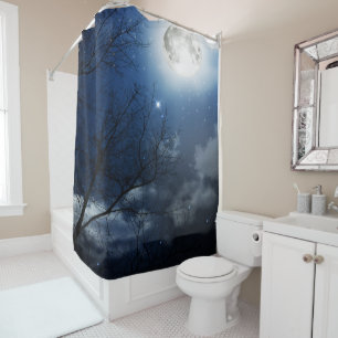 Night Sky Trees Moon & Stars