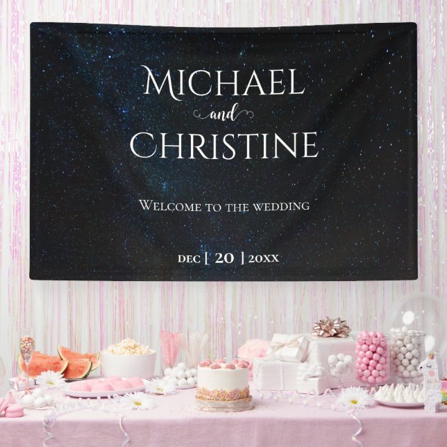 Night sky wedding under the stars banner (Party)