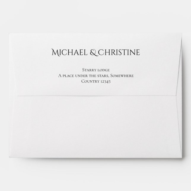 Night sky wedding under the stars envelope (Back (Top Flap))