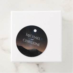 Night sky wedding under the stars favour tags