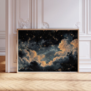 Night sky with stars poster