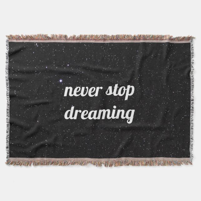 Night Sky with Stars Quote Sherpa Blanket (Front)