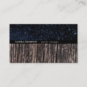 Night Sky / Wood Business Card