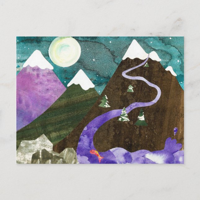 Night Songs Mountains Postcard (Front)