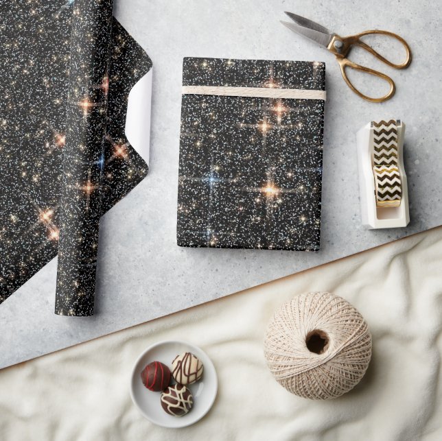 Night Sparkle Stars Wrapping Paper (Crafts)