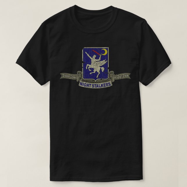 Night Stalkers Death Waits in The Dark 1981 T-Shirt (Design Front)