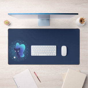 Night Star Fairy Pixie Cat Desk Mat