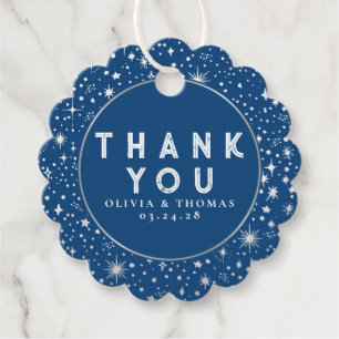 Night Stars Celestial Mystical Thank You Favour Tags