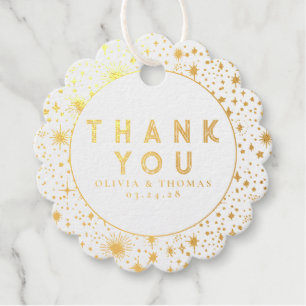 Night Stars Celestial Mystical Thank You Favour Tags