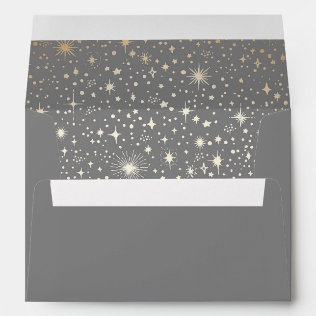 Night Stars Constellation Starry Night Mystical Envelope (Back (Bottom))
