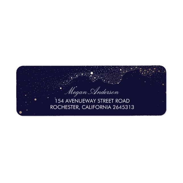 Night Stars Navy Wedding (Front)