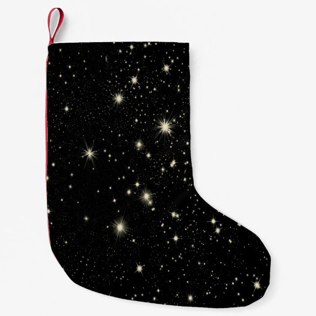 Night stars starry sky heaven small christmas stocking (Front)