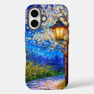 Night street and lantern iPhone 16 case