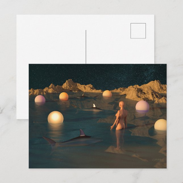 Night Swimming Postcard (Front/Back)