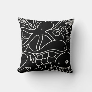 Night Swimming Throw Pillow