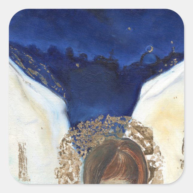 Night the angel got his wings 2014 square sticker (Front)