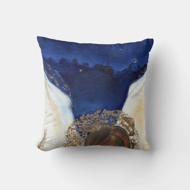 Night the angel got his wings 2014 throw pillow (Front)