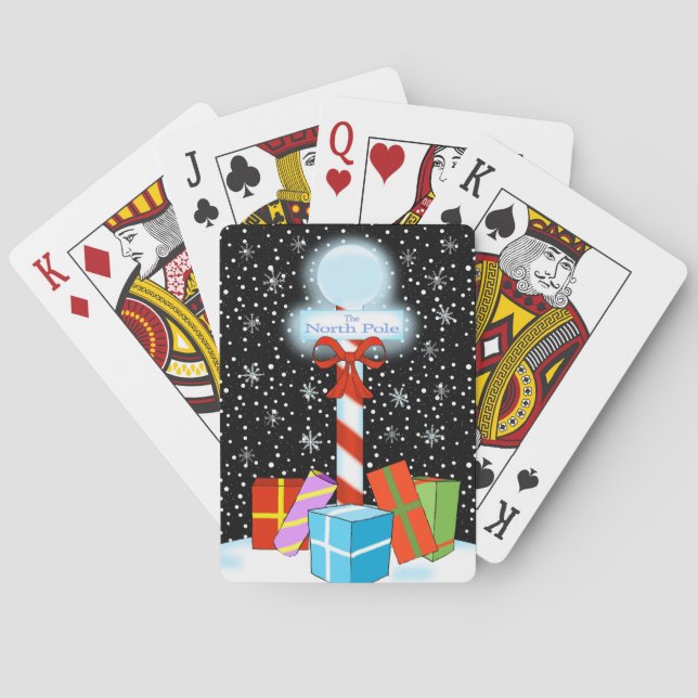 Night time at the North Pole Playing Cards (Back)