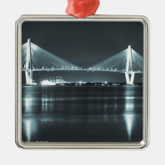 Night Time Bridge Metal Ornament