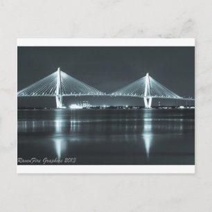 Night Time Bridge Postcard