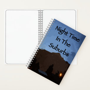 Night Time In The Suburbs Sketchbook  Notebook