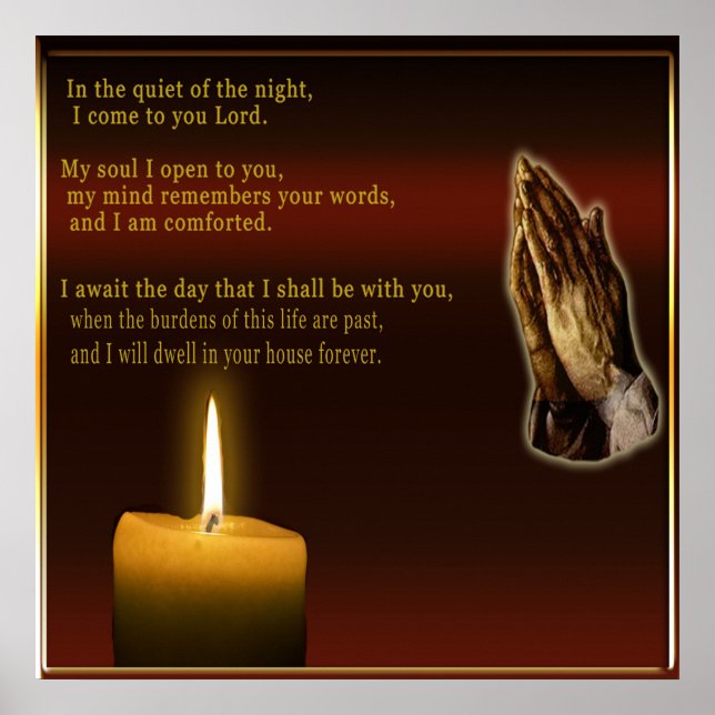 NIght time prayer poster (Front)