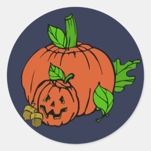 Night time pumpkin stickers