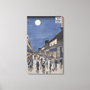 Night time view of Saruwaka Street Canvas Print